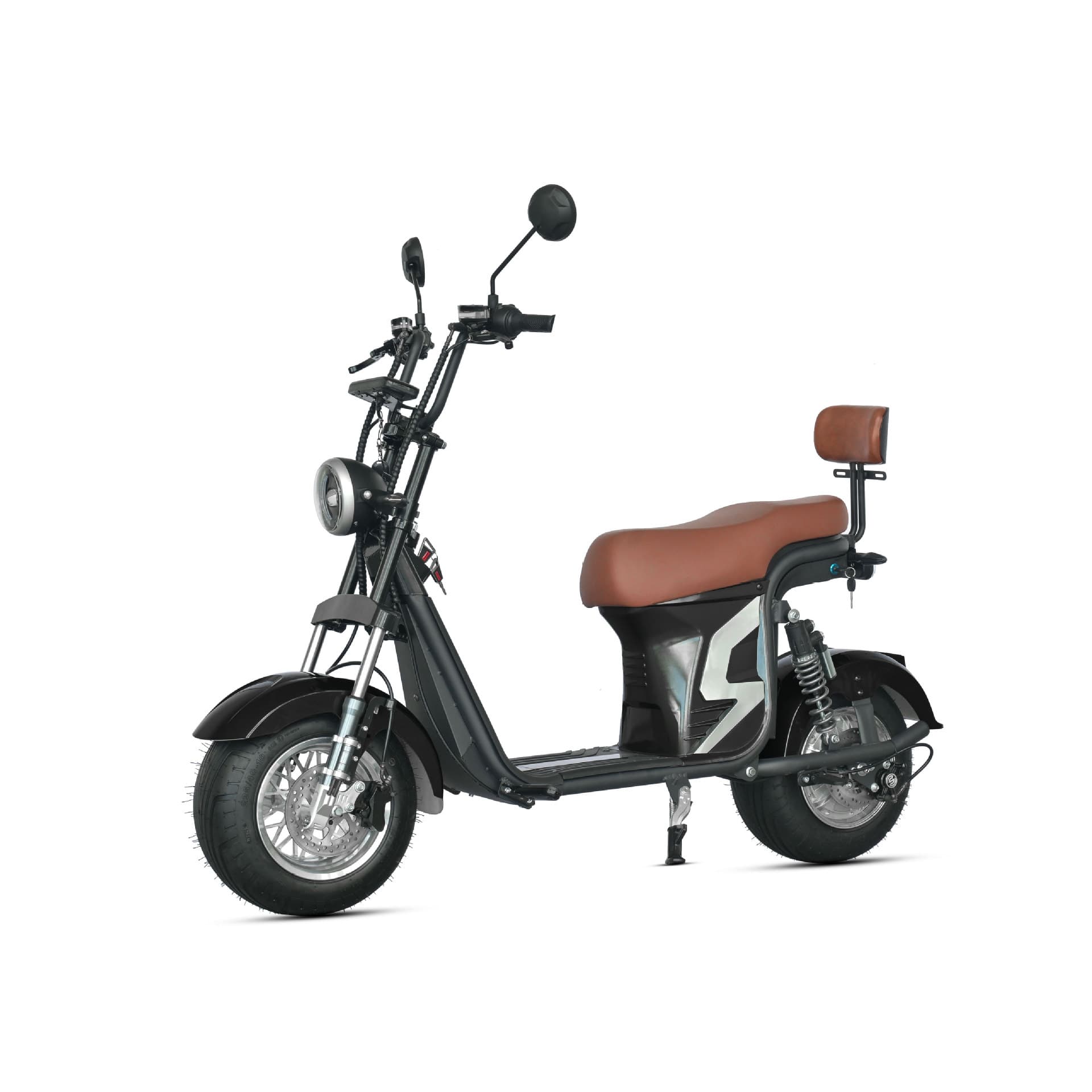Cross-Border Eec Harley Electric Scooter Two-Wheeled Adult Mobility Scooter with Wide Tires, Dual-Wheel Large Wheel Scooter, Brazilian Model