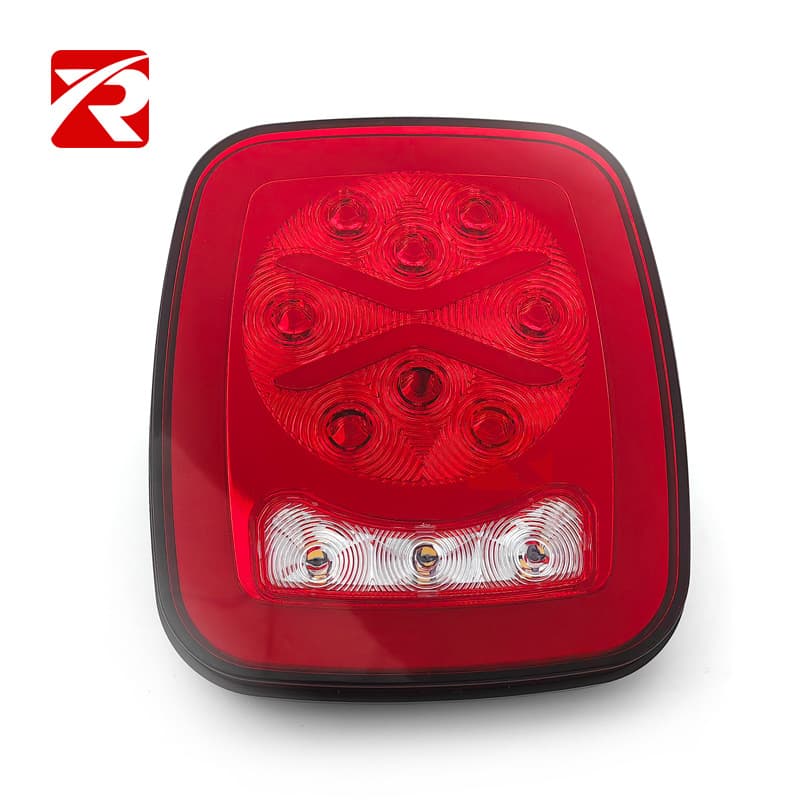Cross-border 62LED trailer tail light LED Wrangler car tail light 12-24V red and white truck steering tail light