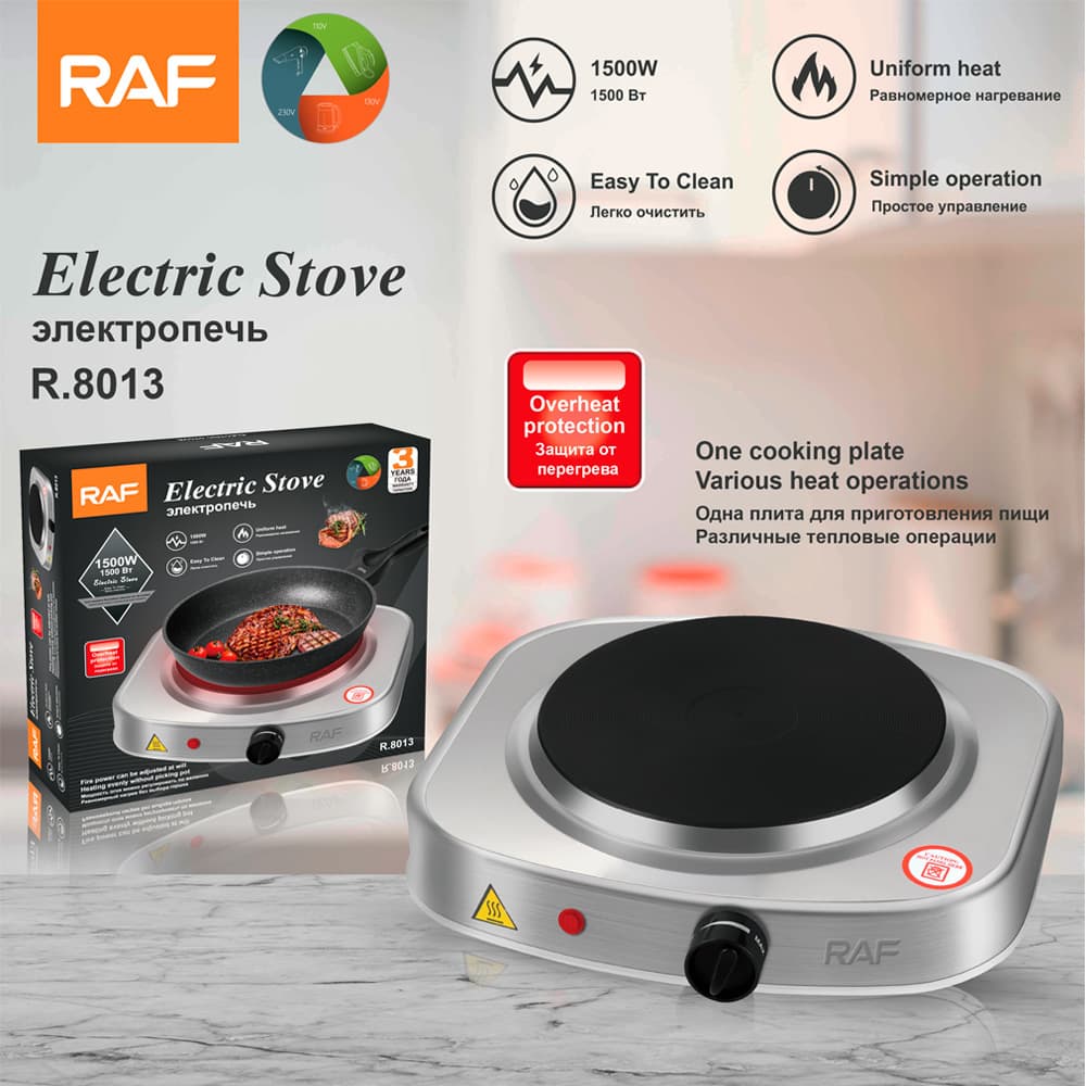 Raf European Standard Cross-Border Electric Ceramic Stove Household Multi-Functional High-Power Stir-Fry Hot Pot Light Wave Induction Cooker Desktop Electric Stove