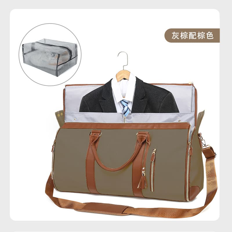 Large Capacity Ladies Foldable Suit Travel Bag Multifunctional Storage PU Hand Luggage Bag New Model for Business Trips