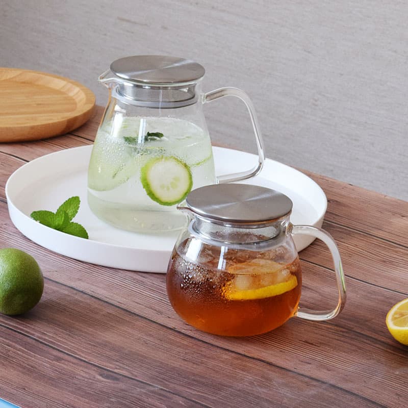 Stainless Steel Filter Teapot Tea Set Flower Tea Infuser Office High Borosilicate Heat-Resistant Glass Household Tea Kettle