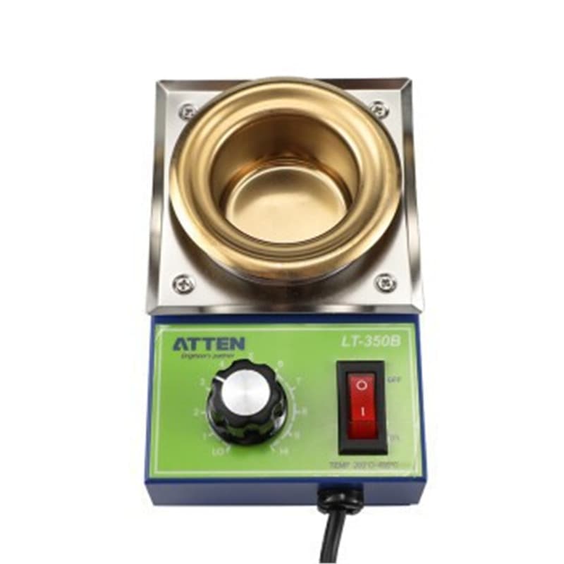 ATTEN Lead-Free Solder Pot, Small Adjustable Temperature Soldering Furnace, High Power LT-350B Solder Bar Melting Pot