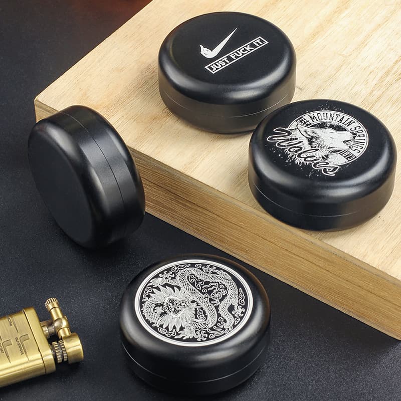 High-Quality Metal Small Tobacco Box Aluminum Alloy Portable Mini Tobacco Storage Container Portable Smoking Accessory