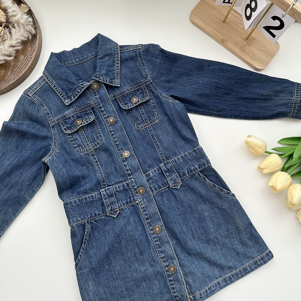Modern denim dress spring new 2023 girls' casual