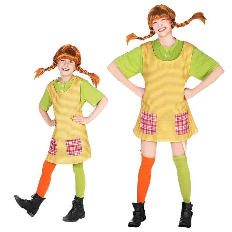 Children's COS long socks Pippi cosplay costume clothes Halloween costume cross-border performance clothes
