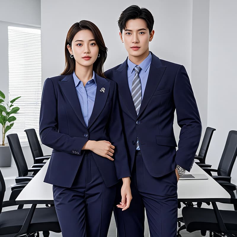 Navy suit suit men's business formal suit jacket hotel manager professional wear 4S store sales work clothes