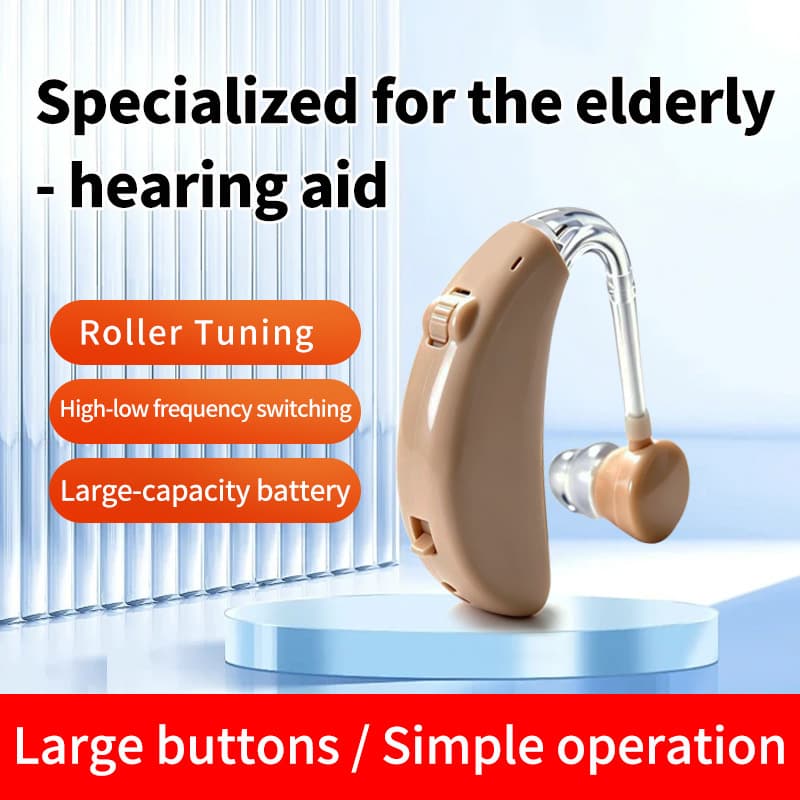 Cross-Border Hearing Aid, Rechargeable Smart Noise-Canceling Hearing Aid, Behind-the-Ear for Elderly, Sound Amplifier, Sound Collector