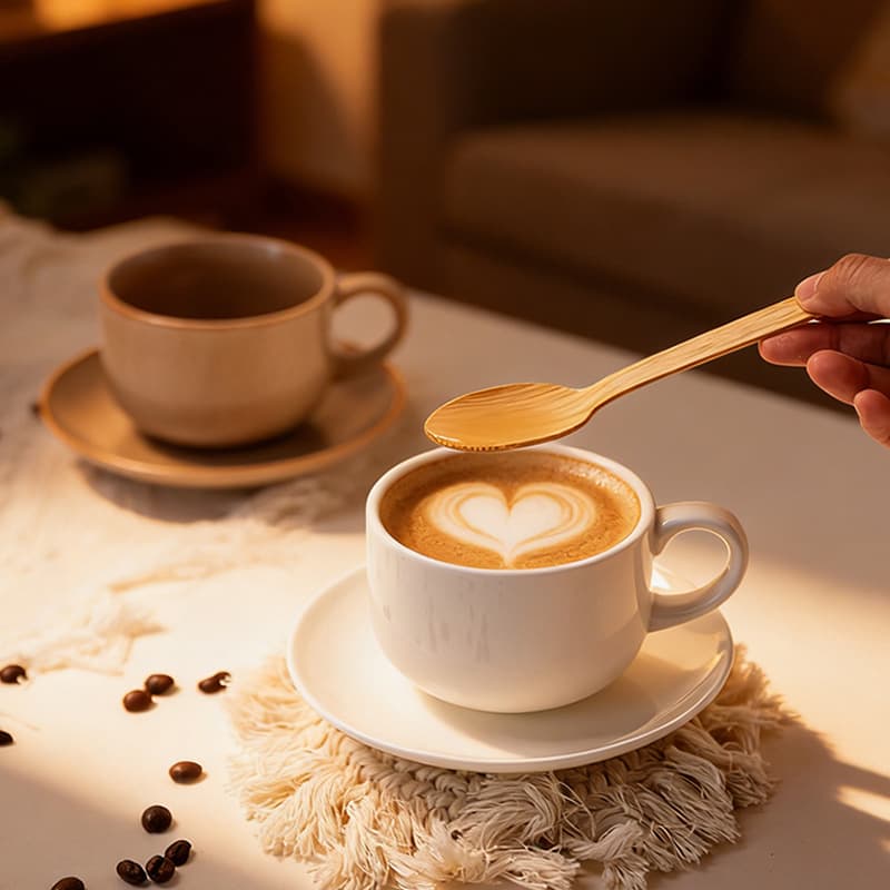 Lanwang Nordic Style Retro Coffee Cup and Saucer Set Creative Kiln-Glazed Latte Art Cup High-End Household Mug Water Cup