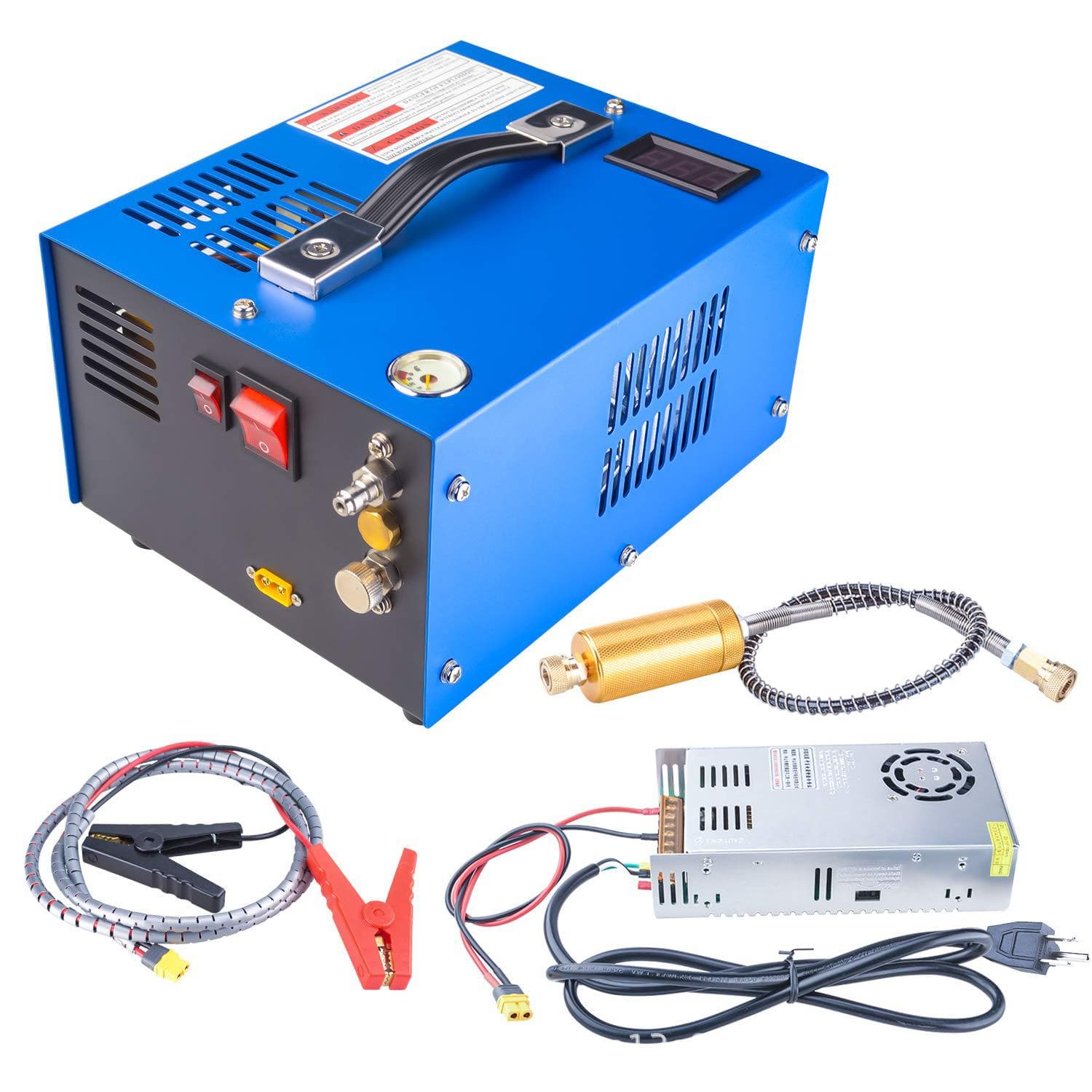 Cross-border High Pressure Car Tire Inflator 30MPa Outdoor Diving 12V/110V/220V Air Pump 4500psi