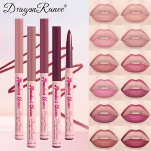 Lip liner pencil for naturally defining lip shape, under-eye shimmer pen, plumping makeup, rose series, contouring lip pencil, matte lip liner