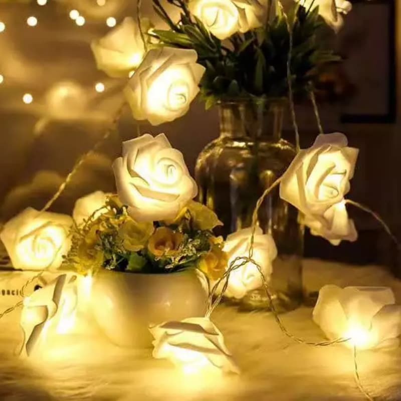 LED rose flower string light battery box holiday decoration creative small lantern indoor romantic confession decorative light