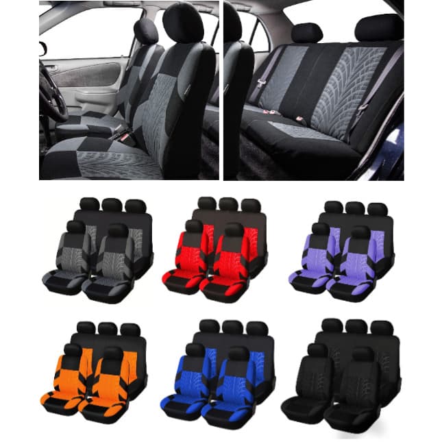 Cross-border hot selling 3D tire pattern embossed universal car seat covers Europe, America, Russia, Southeast Asia, Mexico