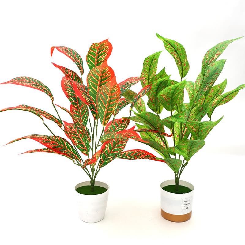 Artificial Green Plant Decoration Small Potted Plastic Flowers Fake Flower Simulation Floral Arrangement Set Bonsai Decoration Home Flower Arrangement Potted Plant