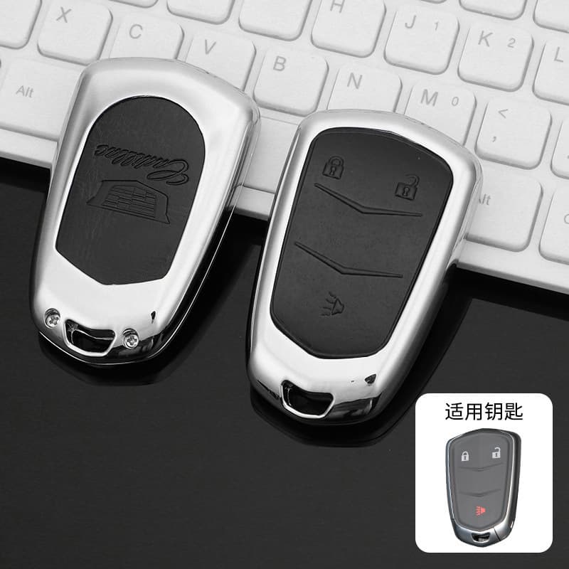 Compatible with Cadillac Key Case Metal Shell for XT6 XT5 CT5 Key Shell XT4 Buckle CT6 Premium ATSL Cover XTS