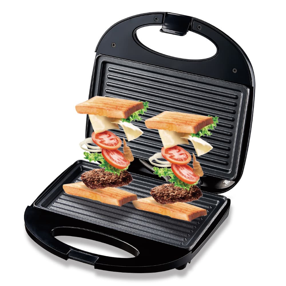 Cross-Border European Standard Household Portable Sandwich Machine Multi-Functional Sandwich Electric Baking Pan Toast Toaster Press Grill Machine