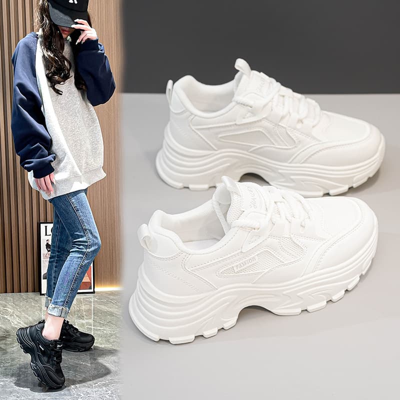 Dad Sneakers Women 2025 New Trend Spring Autumn Mesh Breathable Casual Thick Sole Running Sports Shoes DY803