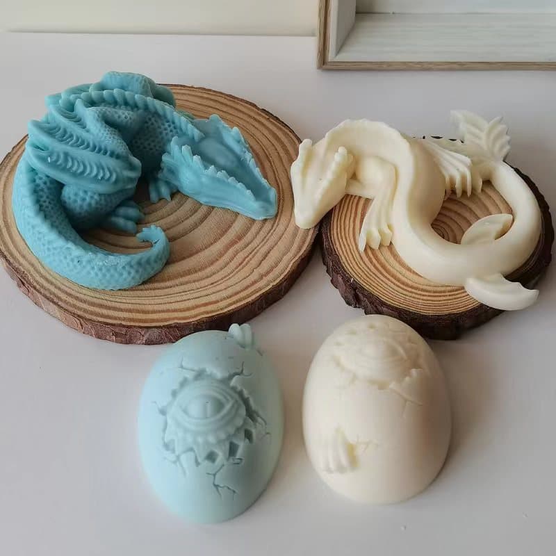 3D Ancient Dinosaur Egg Liquid Silicone Mold for Polymer Clay, Plaster, Handmade Soap Decor, Resin, Fondant