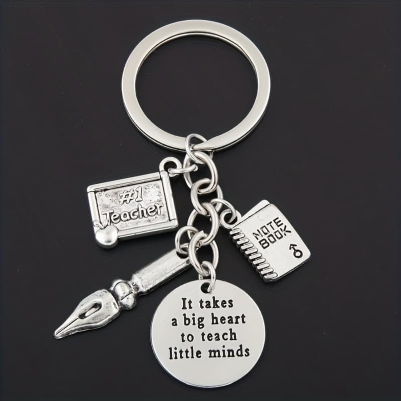 European and American fashion jewelry, teaching tool, teacher keychain, Teacher's Day gift, Thanksgiving gift