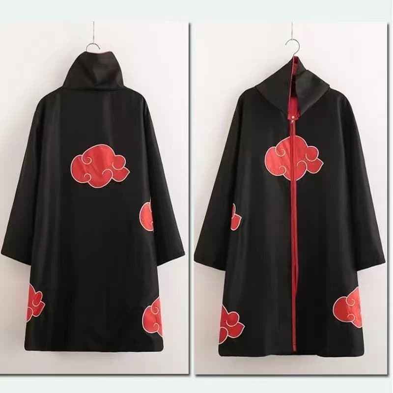 Naruto Cosplay Itachi Uchiha Akatsuki Cloak Costume Full Set with Shoes