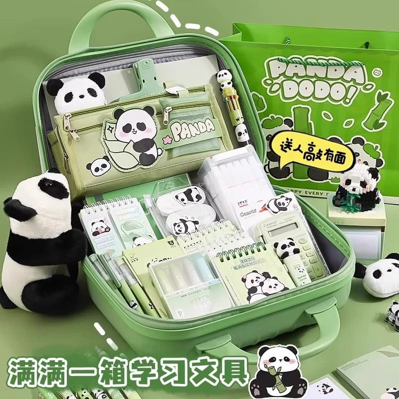 Panda Stationery Gift Box Set for Girls, Back-to-School Gift Package, Graduation Gift, Mystery Box for Boys, Learning Supplies