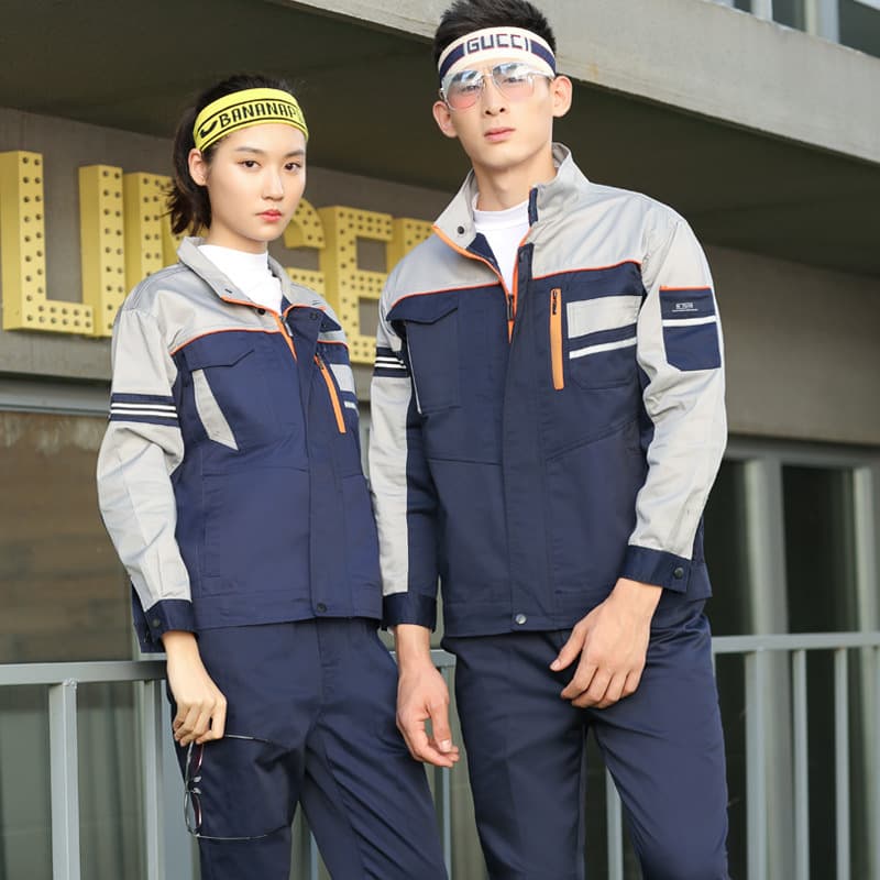 Work clothes suit men's tops wear-resistant and dirt-resistant spring, autumn and winter thickened long-sleeved auto repair clothes factory clothes work clothes labor insurance clothes for men
