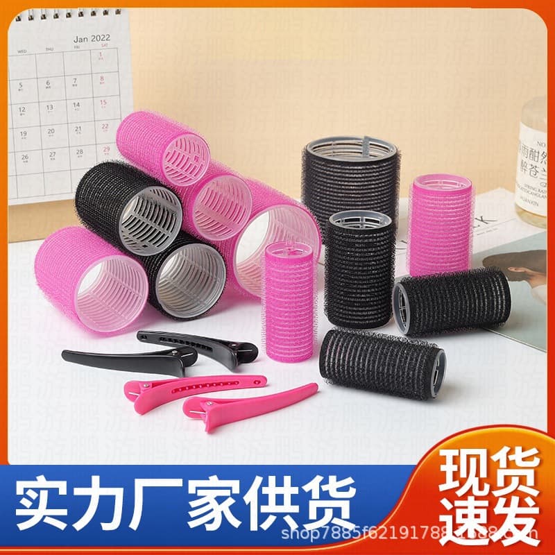 Cross-border multi-size curling barrel bangs curly hair artifact pear head curling tool simple self-adhesive hair curler hollow curl