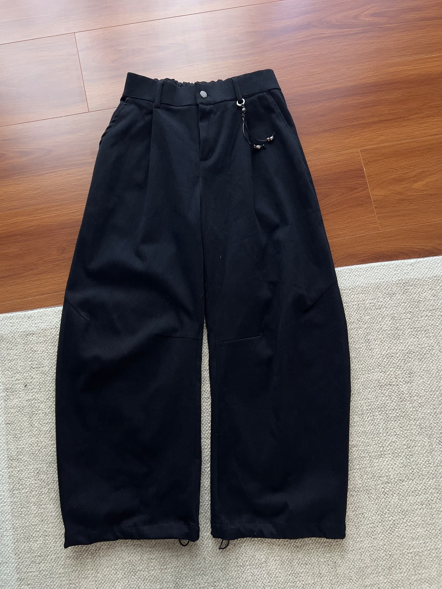Yutang "Lyocell Cotton" A-Line Pleated Relaxed Loose Straight Pants Autumn/Winter New Casual Pants Unisex