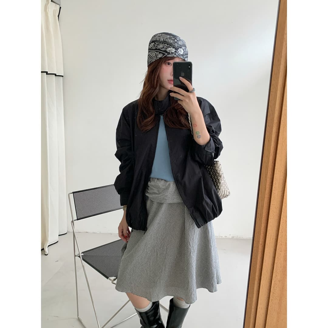 GAGD Harrington Jacket Women Autumn Winter 2025 New Stand Collar Casual Short Loose American Style Jacket Top
