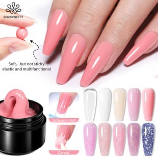 BORN PRETTY New Non-Stick Extension Gel 15ml Aurora No-Paper-Form Nail Gel Hand-Molding Shape