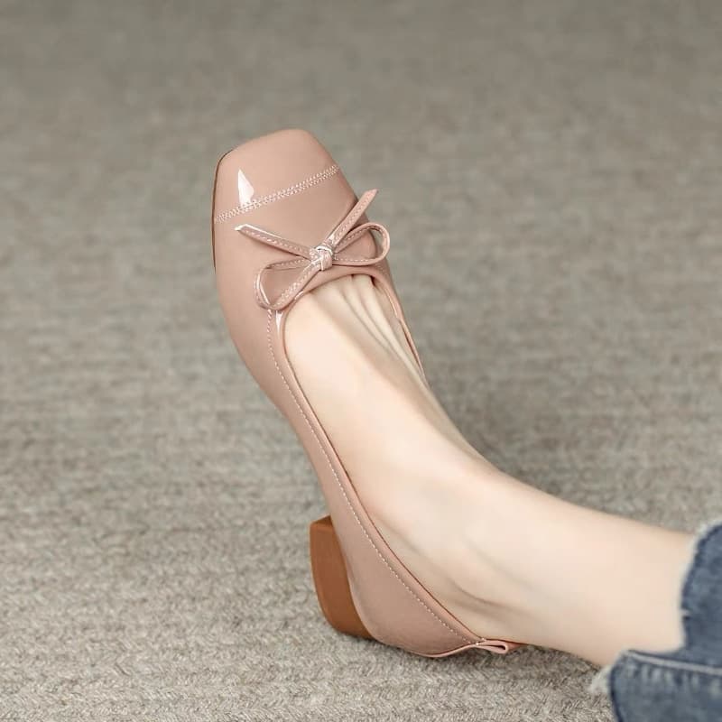 2025 French Ballet Flats Women Low Heel Shoes Spring New Mary Jane Shoes Shallow Mouth Versatile Evening Shoes