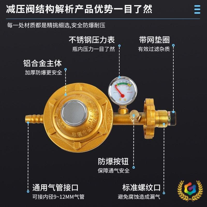 ✅ German imported explosion-proof LPG gas pressure regulator household national standard 0.6 pressure regulator gas cylinder leak self-locking