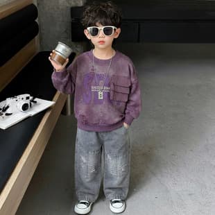 Boys Hoodie Spring Autumn 2026 New Korean Style 1-5 Years Kids Fall Clothing Trendy Boy Sportswear