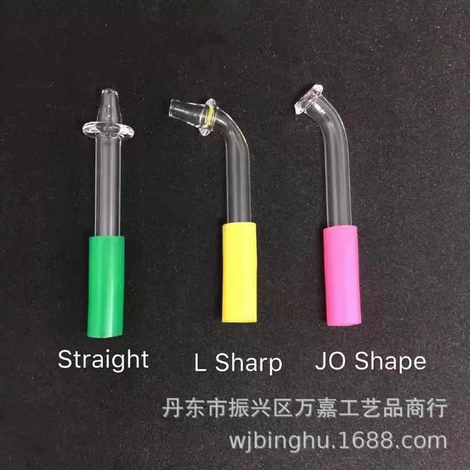 Cross-Border Glass Accessories with Clamp Head, Without Rubber Covering
