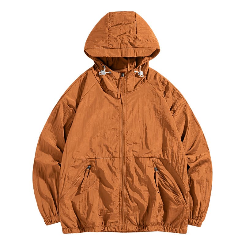 Sun Protection Shirt Men's Summer Casual Lightweight Breathable Hooded Ice Silk Jacket Youth Outdoor Sun Protection Skinwear