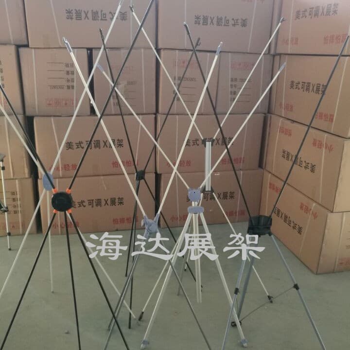 Factory production of various X-display stands, X-stands, pull-up banners, door-shaped display stands, promotion tables, pull-net frames, water-filled flagpoles manufacturer.
