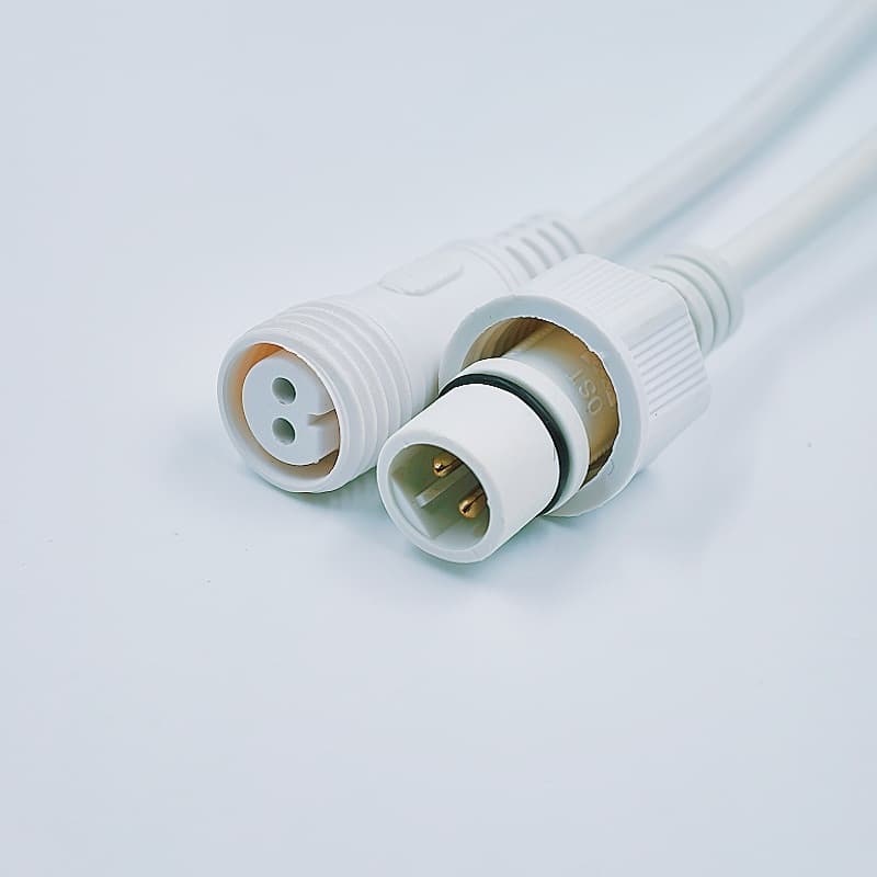 Waterproof connector, M12 waterproof cable, 2-8 cores, male and female plug-in waterproof connector, outdoor LED light connection cable.