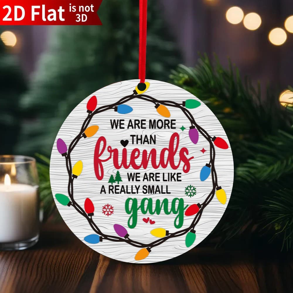 Cross-border Christmas Decoration Acrylic Round Blessing Hanging Ornament for Home Garden Christmas Tree