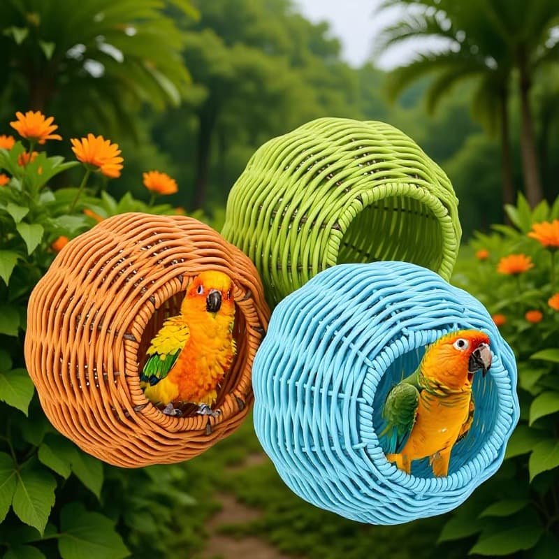 Full-network dropshipping for small bird sleeping nests, parrot nests, rattan woven nests, hanging nests, squirrel nests, plastic woven birdcages, landscape hanging and warm bird nests