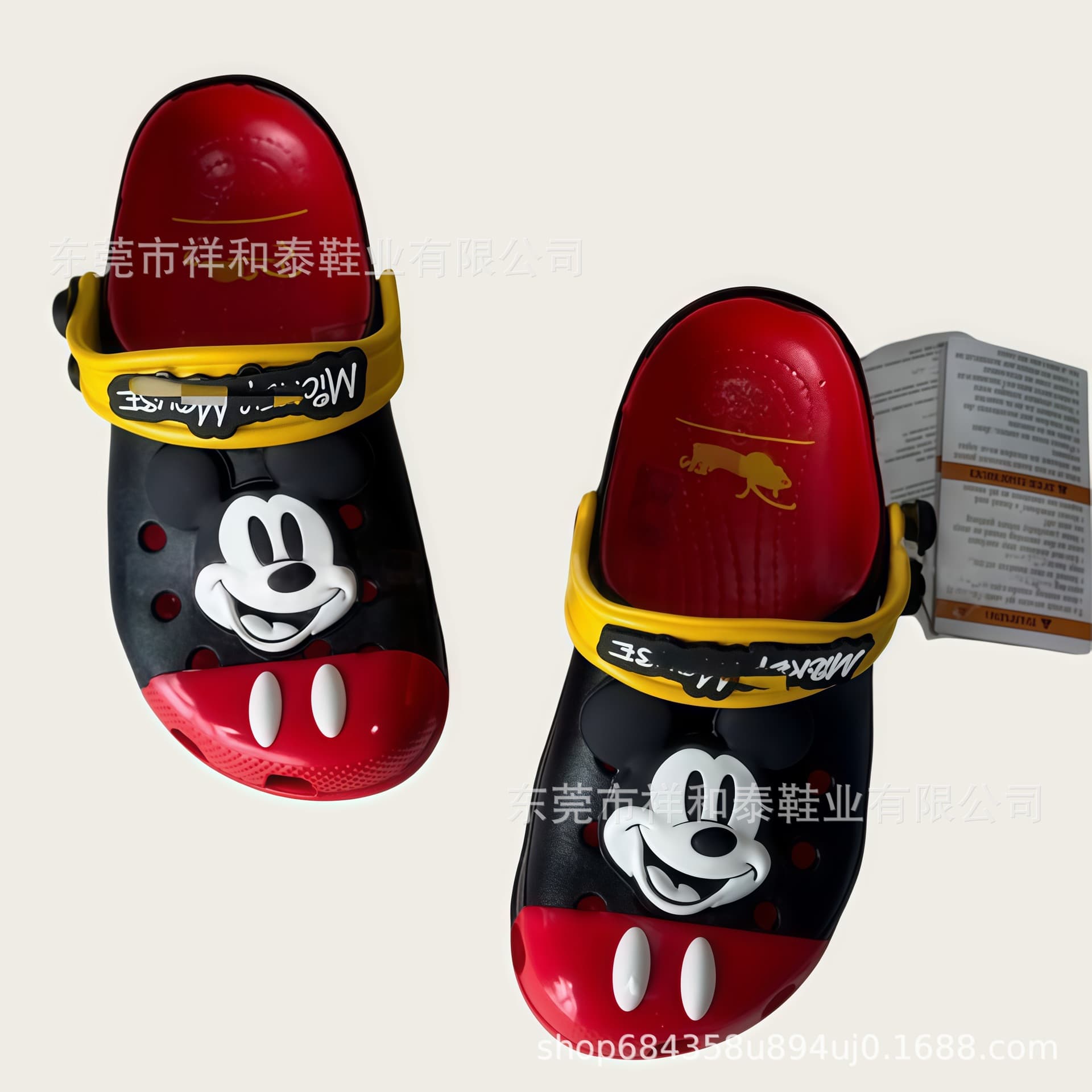 Clog Shoes Cartoon Mickey Minnie Boys Girls EVA Soft Sole Sweet Cute Anti-Slip Wear-Resistant Beach Sandals Wholesale