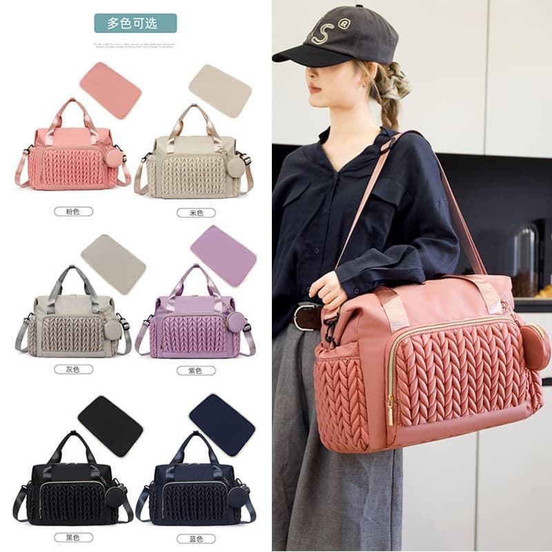 Cross-Border Mom Diaper Bag Multifunctional Baby Outing Fashionable Backpack Large Capacity Stroller Hanging Bag