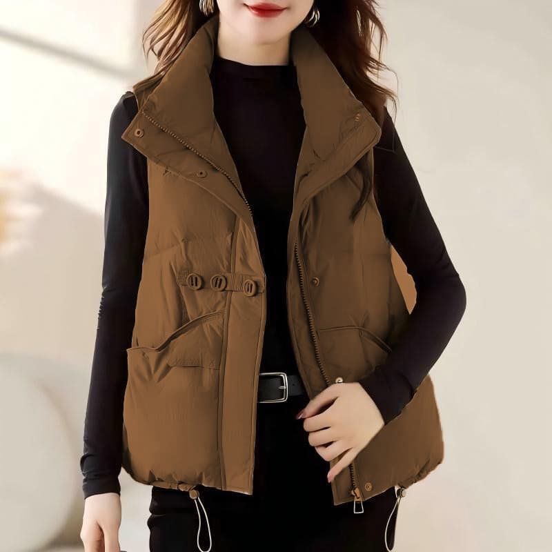 Down Vest Sleeveless Outer Wear Duck Down High-end Sense Winter Women Loose Versatile Women's Down Waistcoat Lightweight Pinghu