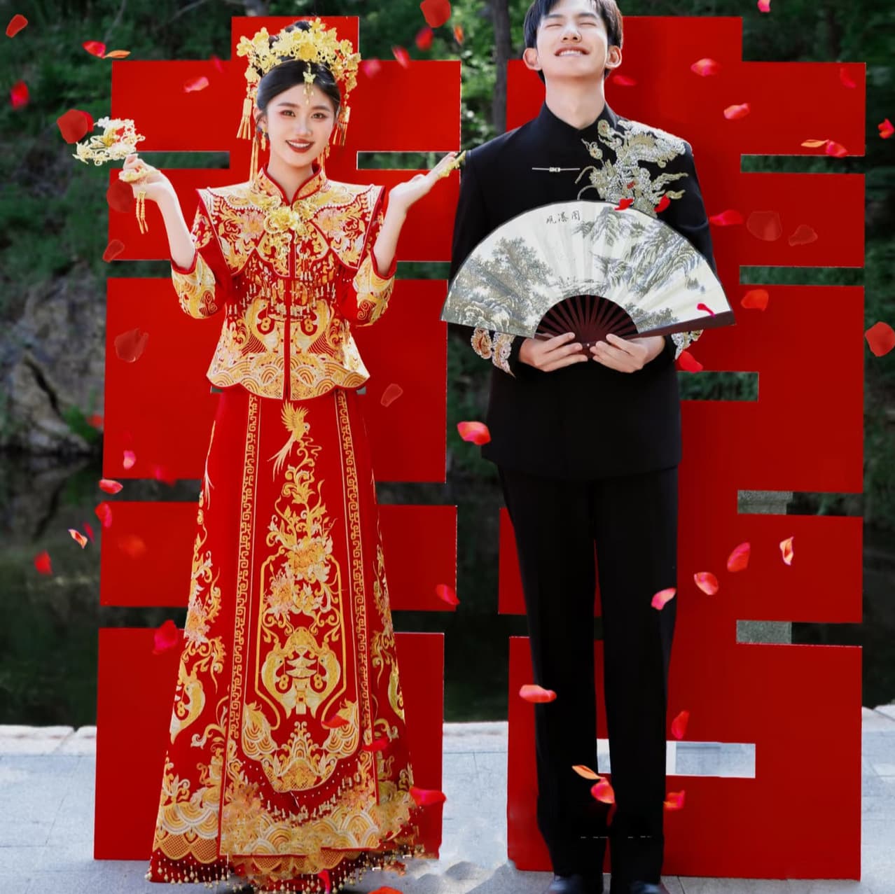 New Chinese Dragon and Phoenix Gown 2025 New Style Bride Wedding Xiuhua Dress Outing Dress Toast Dress Slimming Petite Wedding