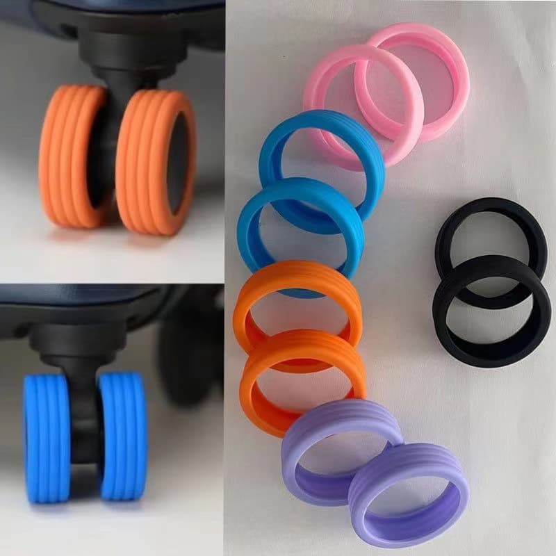 Caster shoes universal wheel silent silicone protective cover for luggage trolley wheels silent cover for chairs