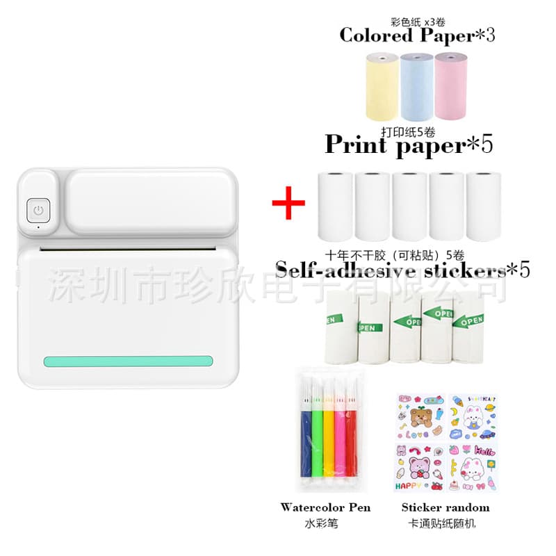 New Export Mini Photo Printer Wireless Mobile-Compatible Mistake Correction Printer Portable Printer