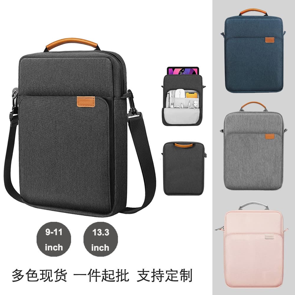 12.9-inch 13-inch iPad Storage Bag Tablet Computer Crossbody Handbag Single Shoulder Laptop Bag Multifunctional Organizer