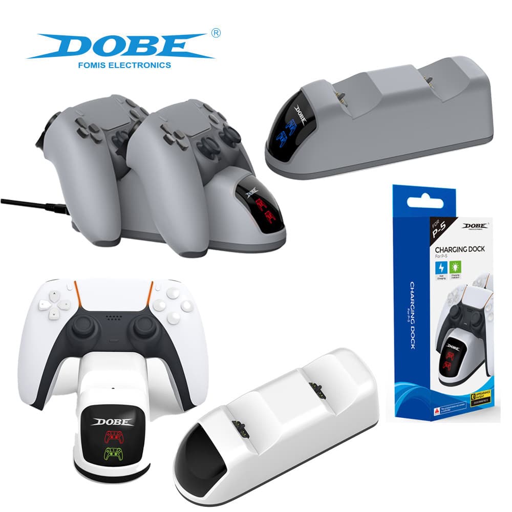 PS5 Controller Charging Station with LED Indicator, PS5 Charger, PS5 Wireless Game Controller Dual Charging Dock