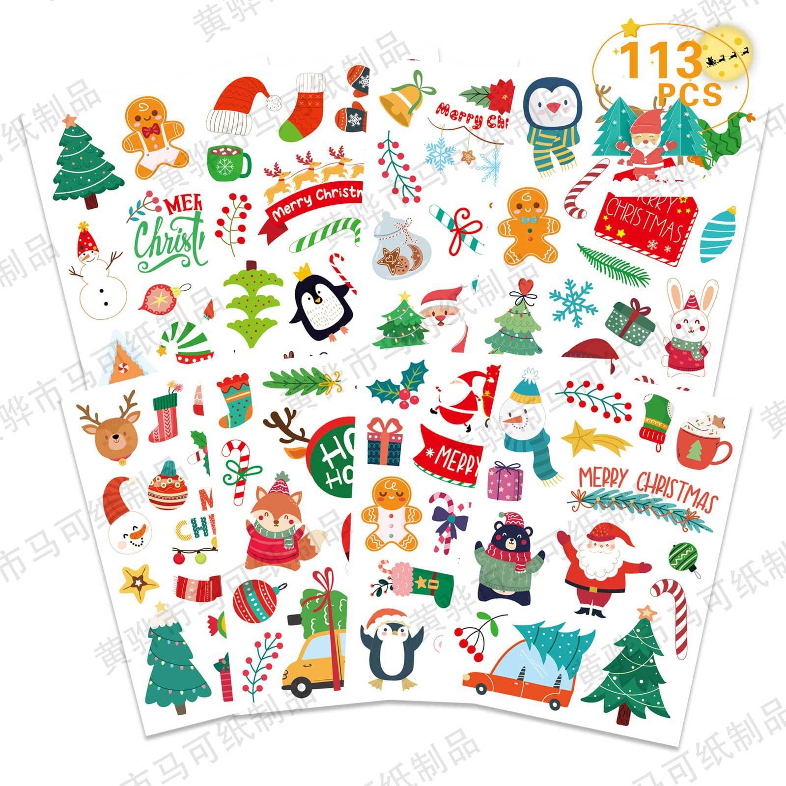 Christmas Holiday Stickers Decorations Christmas Gift Non-drying Labels Decorative Stickers Christmas Party Decorations