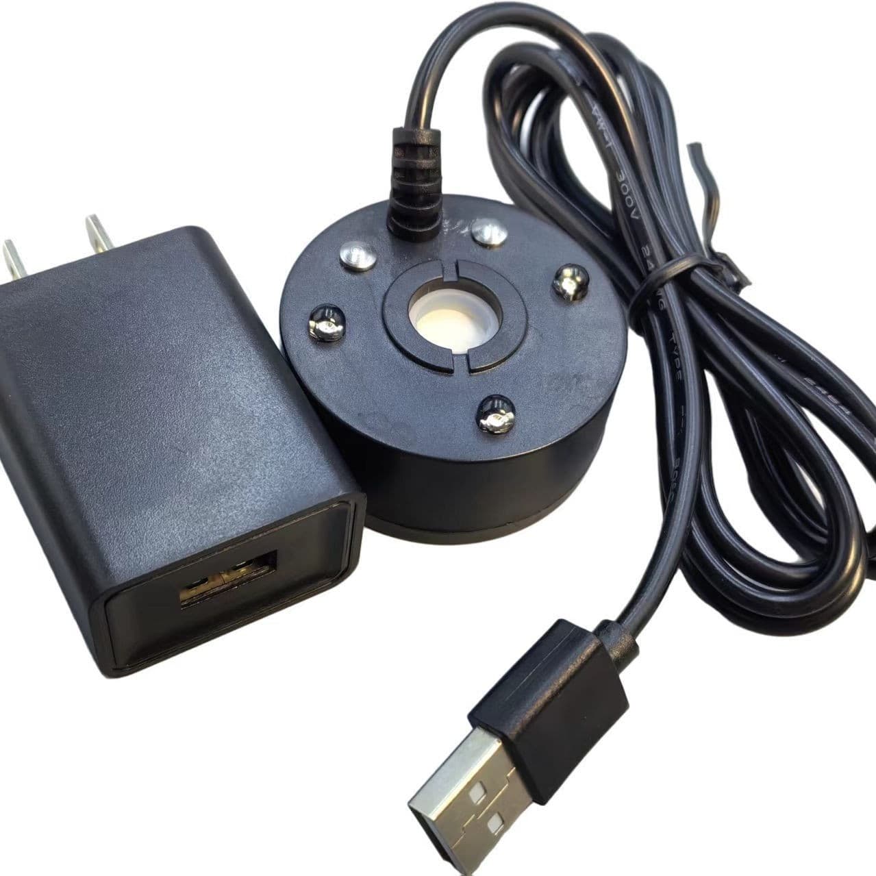 5V Portable USB High-Mist Ultrasonic Fogger for Fish Tank Humidifier, Water Feature Fog Machine, Stream Rockery Landscape Spray