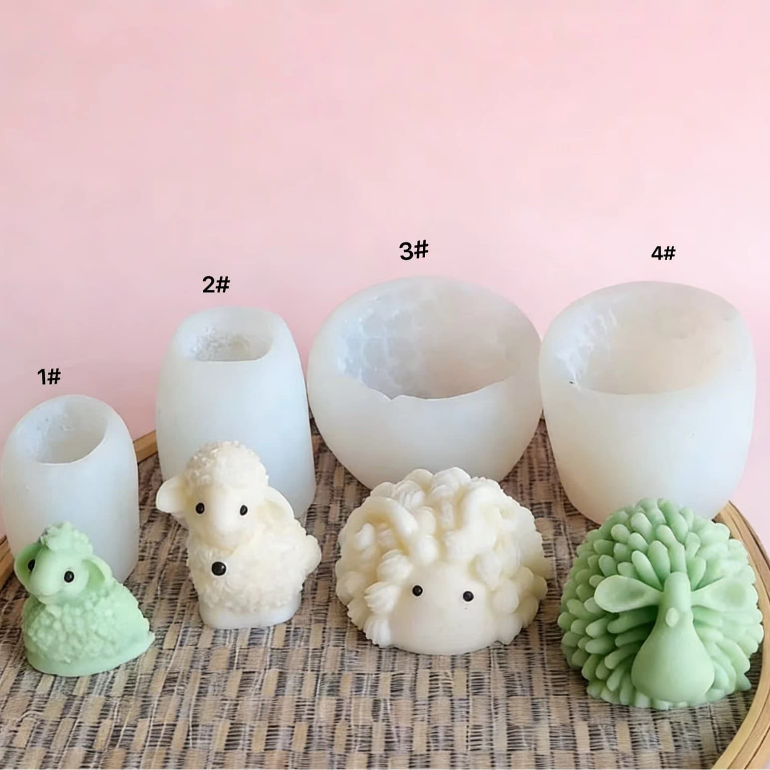 Cross-border Sheep Lamb Aromatherapy Candle Silicone Mold DIY Animal Sheep Plaster Resin Cake Baking Decoration Mold
