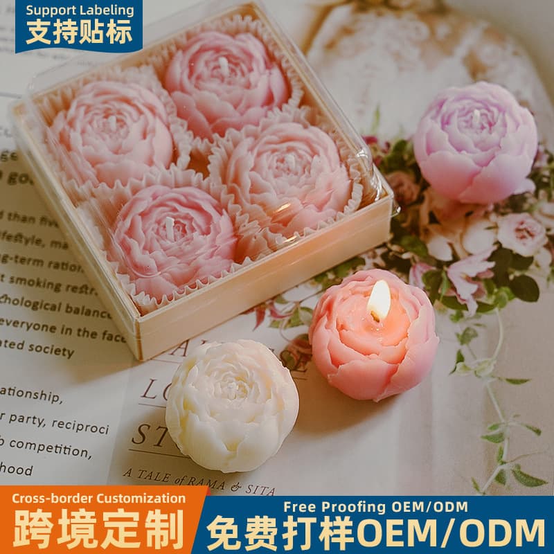 Valentine's Day Gift Birthday Souvenir Candle Cross-border Creative Rose Scented Candle Set